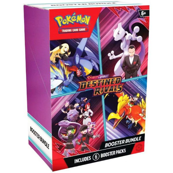 Destined Rivals 6 pack Booster Bundle (DRI)
Expand your collection with this Booster Bundle containing six booster packs from Pokemon TCG: Scarlet & Violet—Destined Rivals!