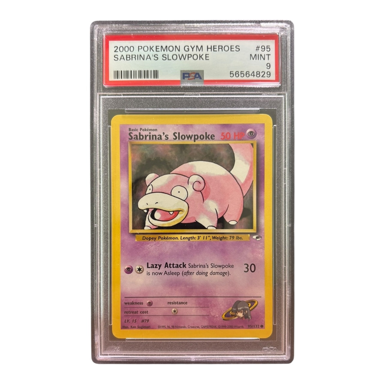 2000 Sabrina’s Slowpoke – Gym Heroes #95/132 (PSA 9)