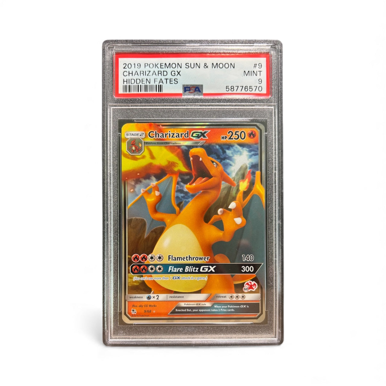2019 Charizard GX – Hidden Fates #9/68 (PSA 9)