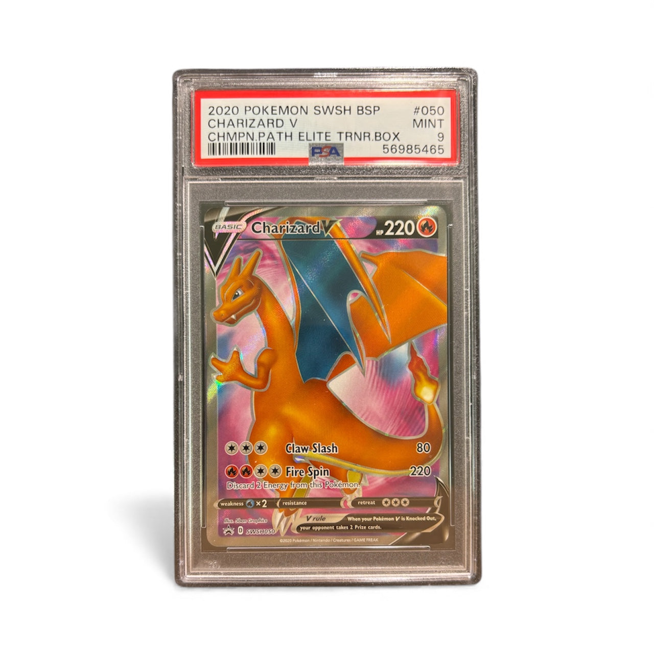 2020 Charizard V – SWSH Black Star Promo #050 (PSA 9)