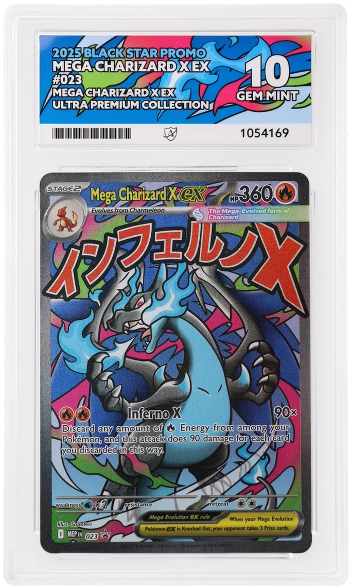 2025 Pokemon: Mega Charizard X Ex - 023 UPC Promo, ACE 10