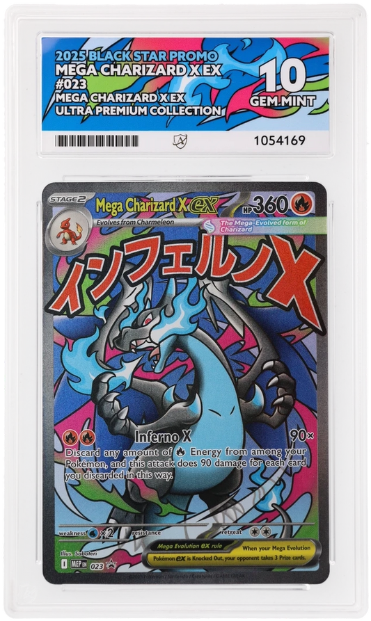 2025 Pokemon: Mega Charizard X Ex - 023 UPC Promo, ACE 10