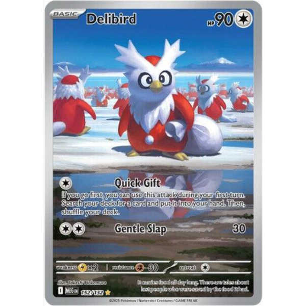 2023 Pokemon Mega Evolution Delibird 152/132 Illustration Rare
