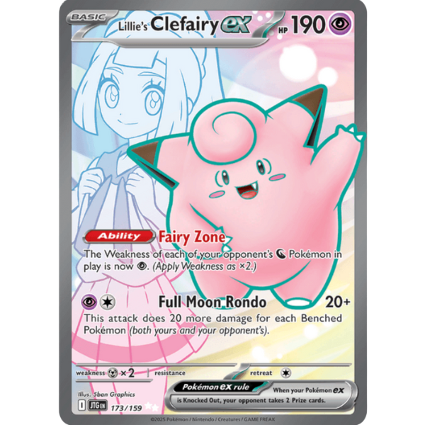 2025 Pokemon - Journey Together - Lillie's Clefairy ex #173/159