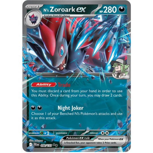 2025 Pokemon - Journey Together - N's Zoroark ex #098/159
