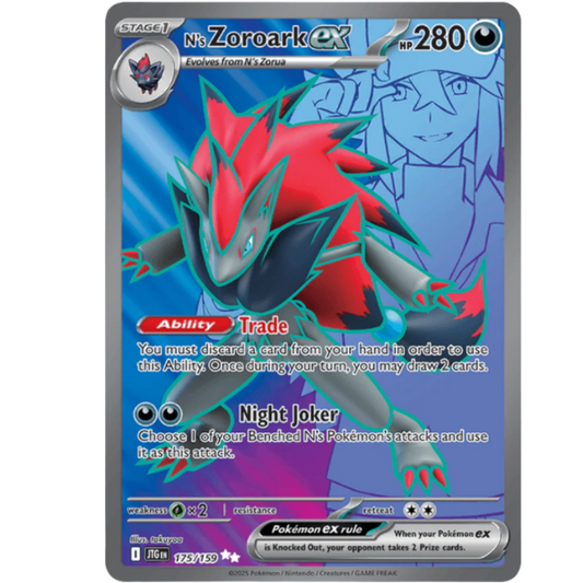 2025 Pokemon - N's Zoroark ex 175/159 Journey Together (JTG)