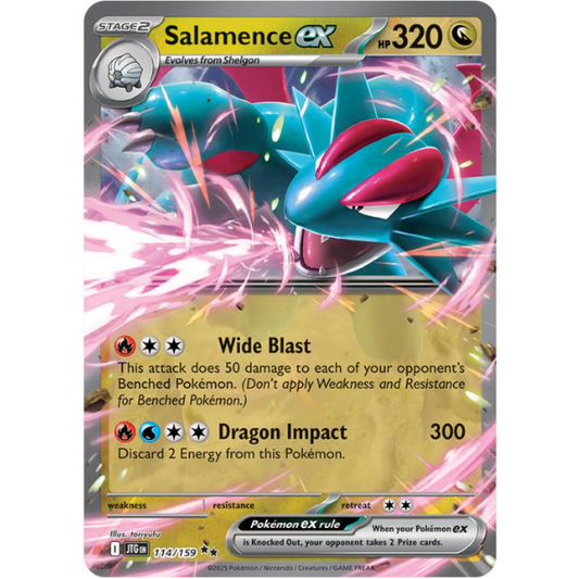 2025 Pokemon: Journey Together - Salamence ex #114/159
