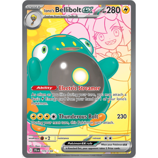 2025 Pokemon: Journey Together - Iono's Bellibolt ex #172/159