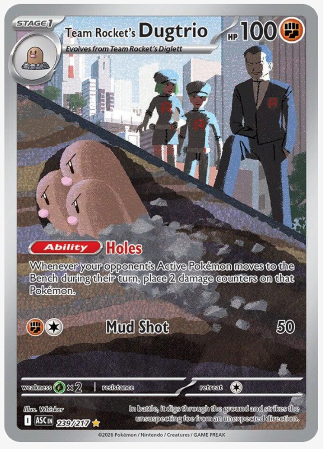 2026 Pokemon: Ascended Heroes - Team Rocket's Dugtrio (ASC 239/217)