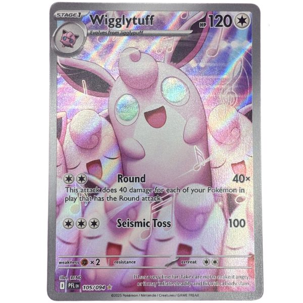 2025 Pokemon Phantasmal Flames Wigglytuff 105/094 Secret Rare