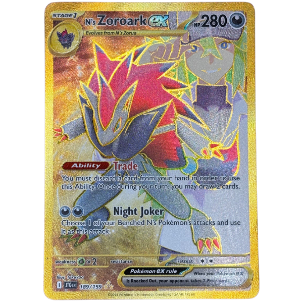 2025 Pokemon: Journey Together (JTG) N's Zoroark ex #189/159
