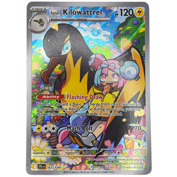 2025 Pokemon - Journey Together (JTG) - Iono's Kilowattrel #163/159