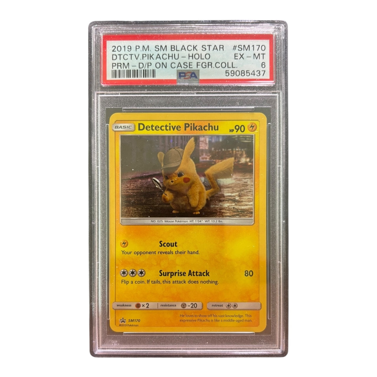 2019 Pikachu – SM Black Star Promo SM170 (PSA 6)