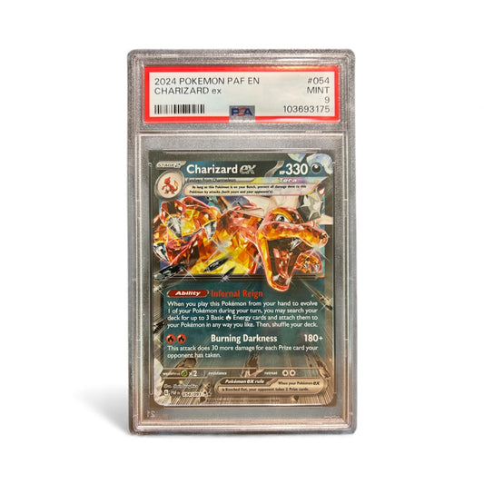 2024 Charizard ex #054 – Paldean Fates (PSA 9)