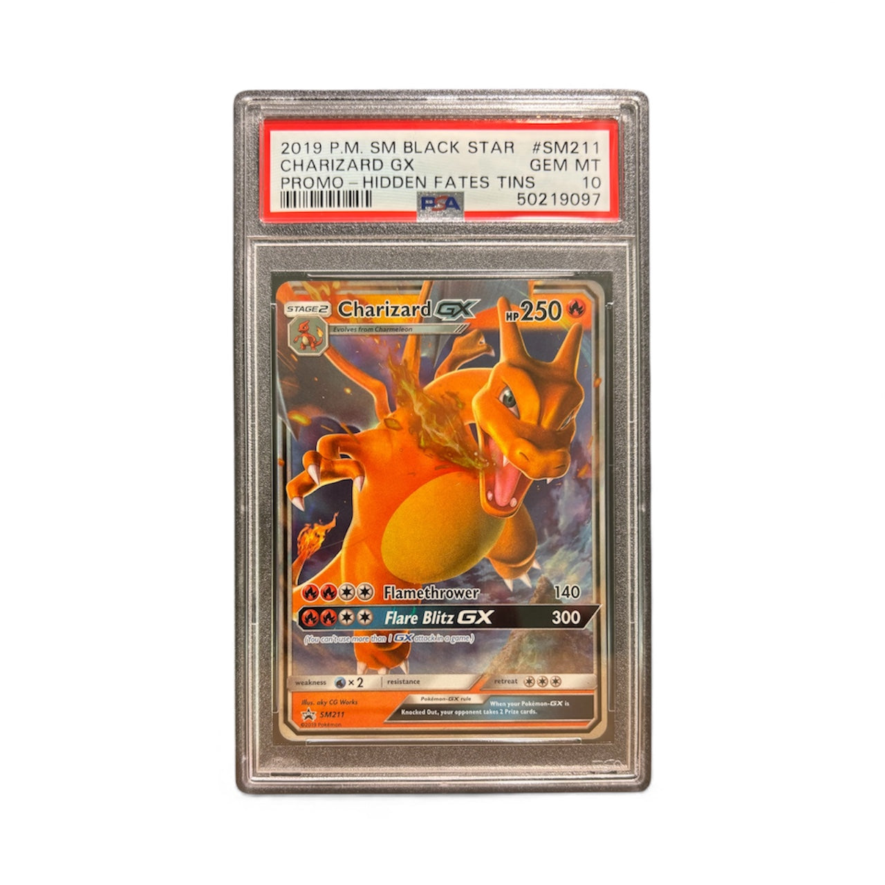 Charizard GX – SM211 (PSA 10) – Hidden Fates Tins Promo