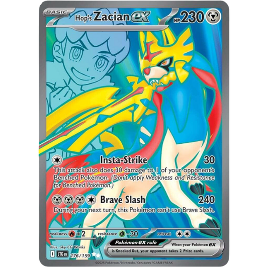 Pokemon: Hop's Zacian ex - 176/159 - Journey Together (JTG)