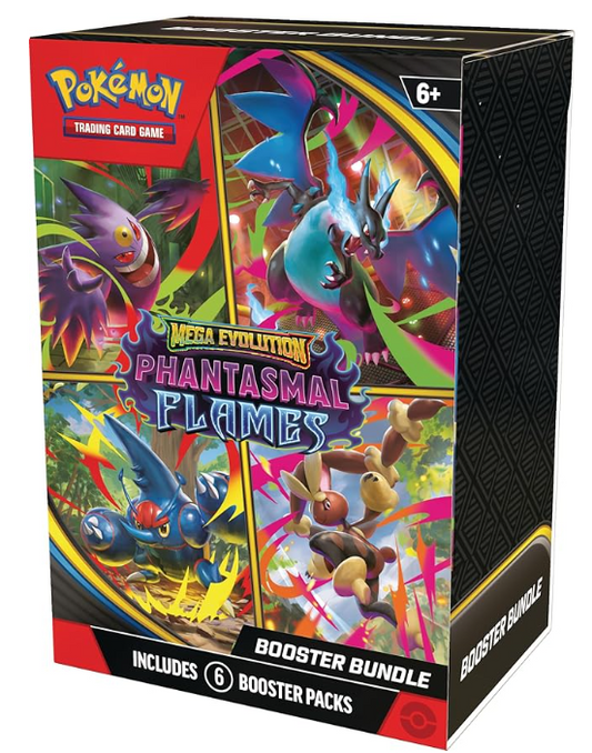 Pokemon Mega Evolution Phantasmal Flames Booster Bundle (6 Packs)