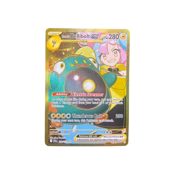 Pokemon: 2025 Pokemon Iono’s Bellibolt ex JTG #188/159 Gold